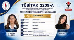 TÜBİTAK 2209-A Projesi Kabul