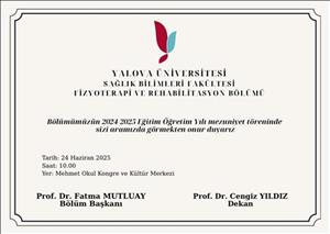 Fizyoterapi ve Rehabilitasyon Bölümü Mezuniyet Töreni