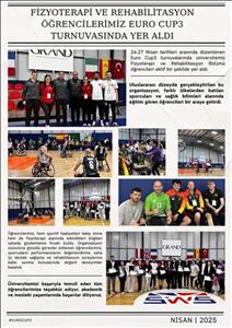  Fizyoterapi ve Rehabilitasyon Bölümü Öğrencilerimiz EURO CUP3 Turnuvasında Yer Aldı.
